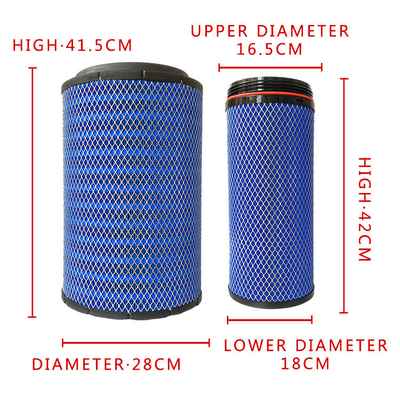 青いフィルター紙と競争力のある フォトン・オーマーク トラック ディーゼル K2841Pu 空気フィルター要素